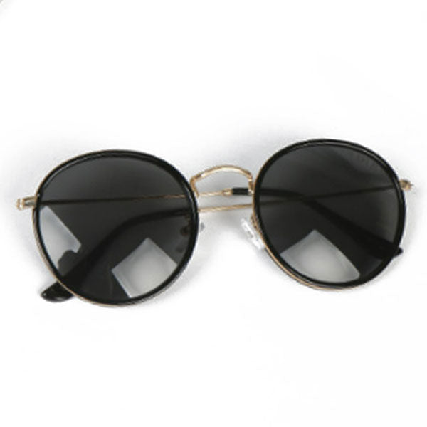 Oversized Vintage Round Mirror Sunglasses