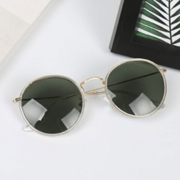 Oversized Vintage Round Mirror Sunglasses