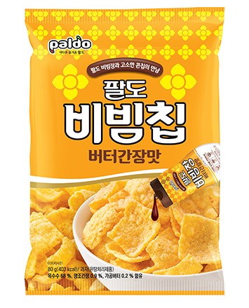 Paldo Bibim Chips Butter Soy Sauce Flavor 80g