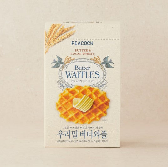 Peacock Korean Wheat Butter Waffle 288g