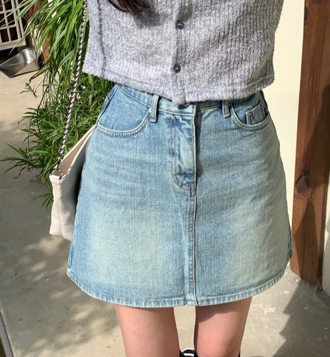 Peter And Wendy Lake Light Blue Denim Skirt