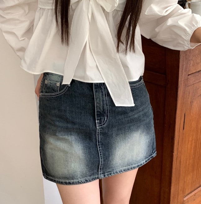 Peter And Wendy Seongsu Denim Mini Skirt