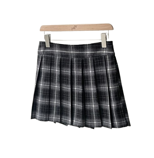 Peter & Wendy Walnut Pleated Check Mini Skirt