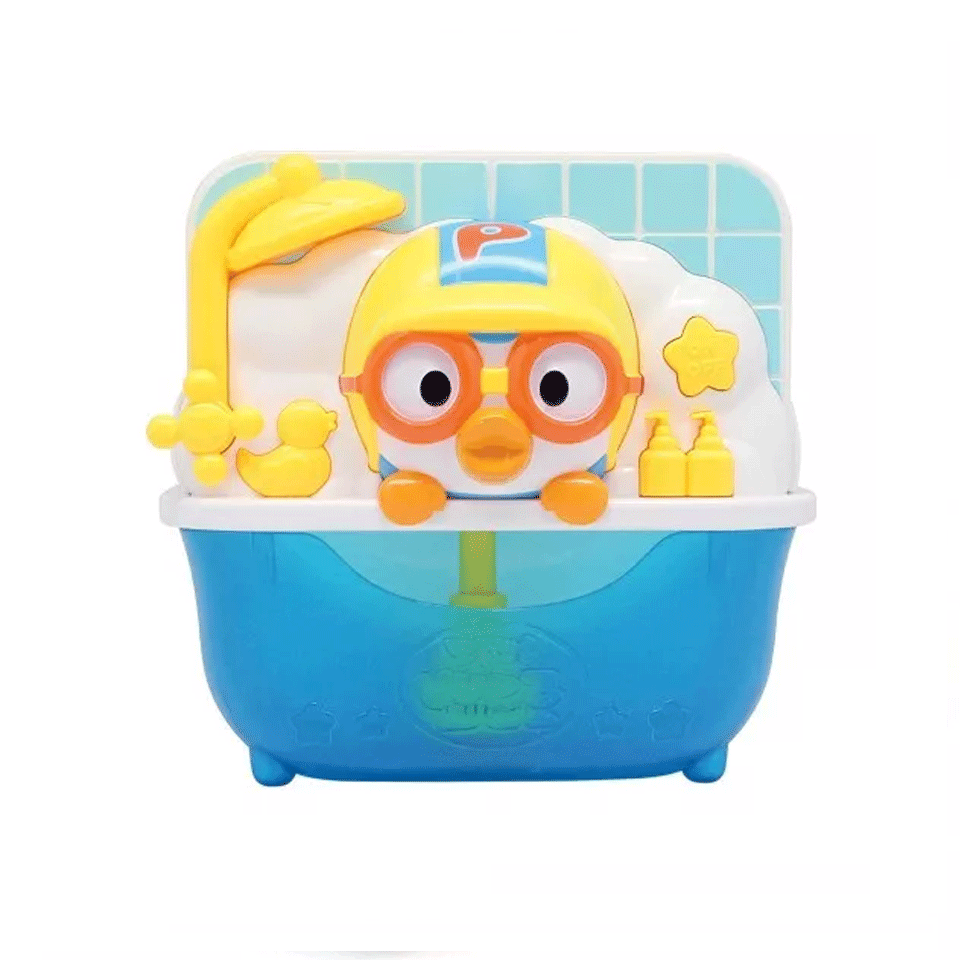 Pororo Auto Bubble Machine Bath Play Song Bubble Maker Toy Baby Kids