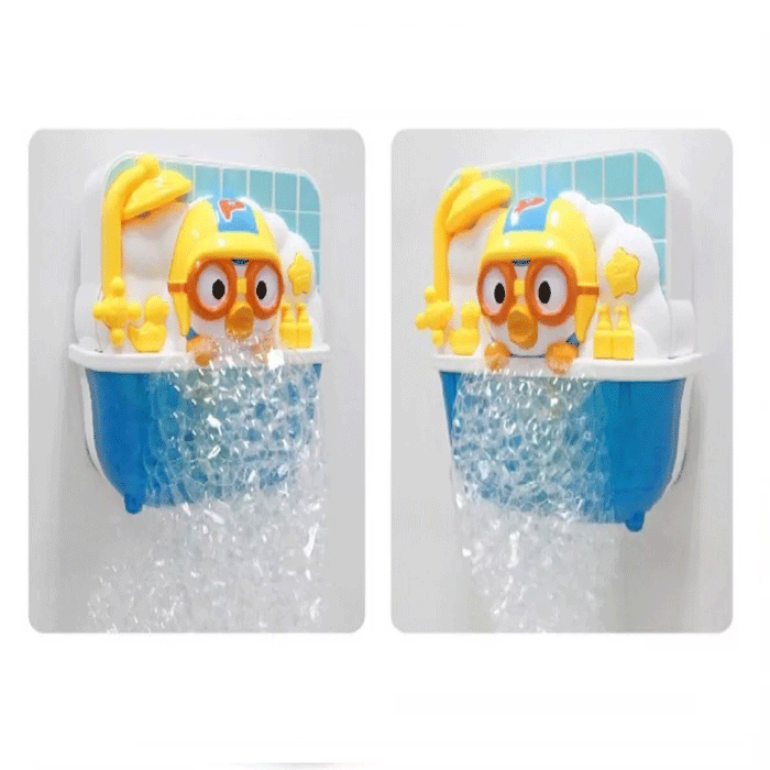 Pororo Auto Bubble Machine Bath Play Song Bubble Maker Toy Baby Kids