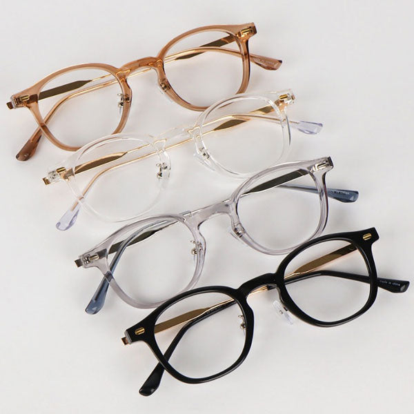 Right Now Combination Round Transparent Horn Frame TR Glasses Frame