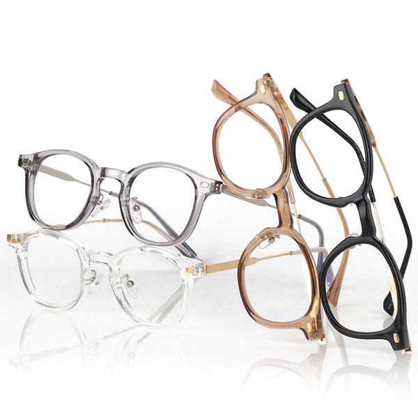 Right Now Combination Round Transparent Horn Frame TR Glasses Frame