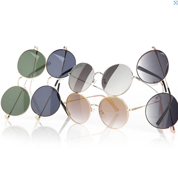 Right Now Eden Round Long Line Slim Men's and Women's Sunglasses