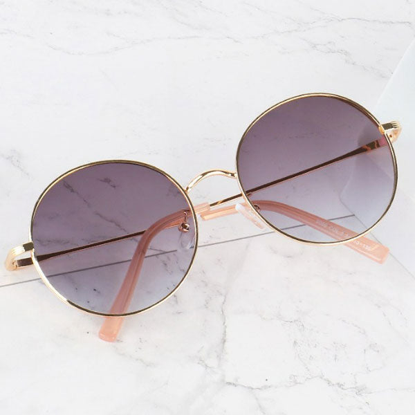 Right Now Eden Round Long Line Slim Men's and Women's Sunglasses