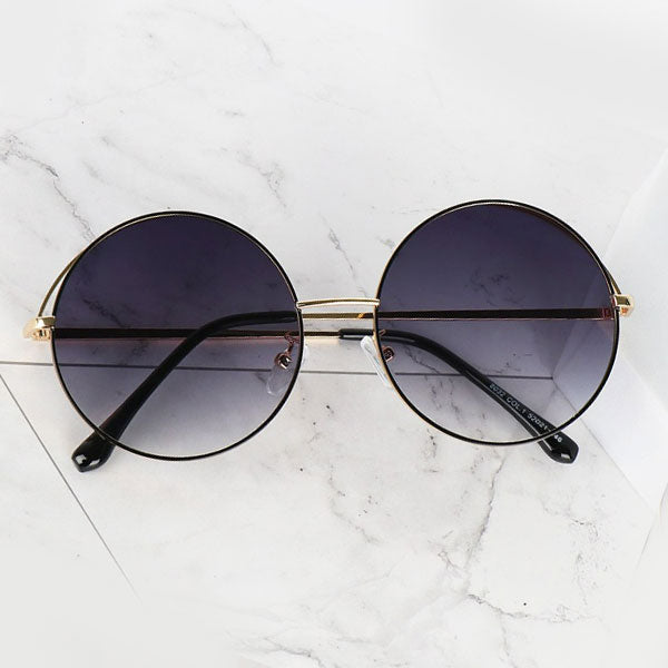 Right Now Half Line Round Slim-Temple Men's and Women's Sunglasses