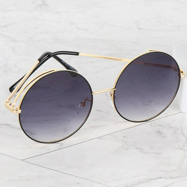 Right Now Half Line Round Slim-Temple Men's and Women's Sunglasses