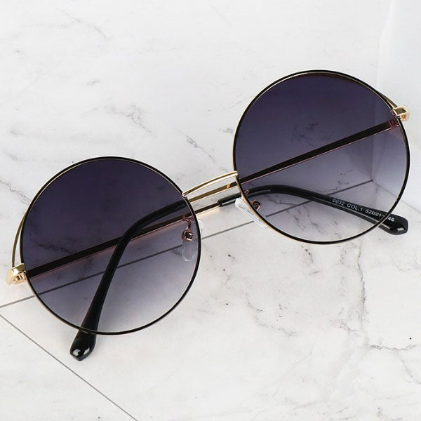 Right Now Half Line Round Slim-Temple Men's and Women's Sunglasses