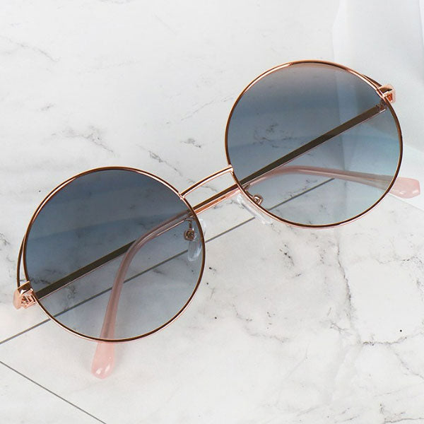 Right Now Half Line Round Slim-Temple Men's and Women's Sunglasses