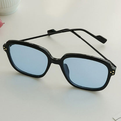 Right Now Retro Big Square Horned Sunglasses for Men and Women