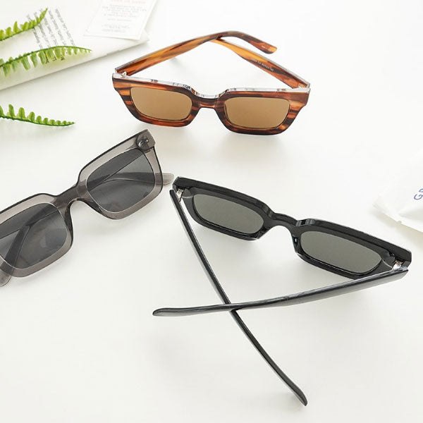 Right Now Round Basic Men's and Women's Simple Horn Frame Square Sunglasses