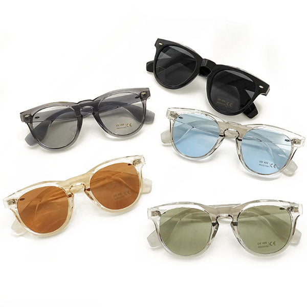 Right Now Round Transparent Horn-rimmed Tinted Sunglasses