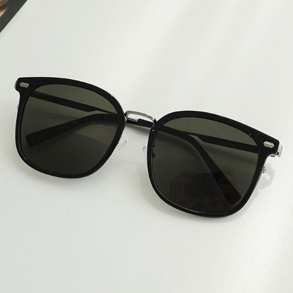 Right Now Simple Big Square Metal Point Sunglasses for Men and Women