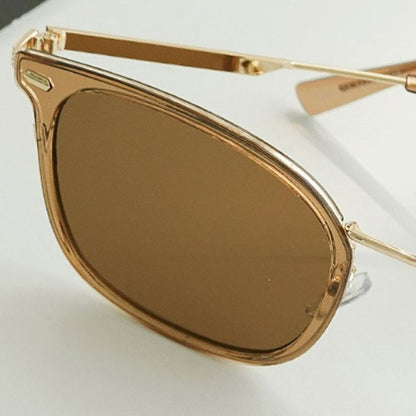 Right Now – Schlichte, große, quadratische Sonnenbrille mit Metallspitzen für Damen und Herren