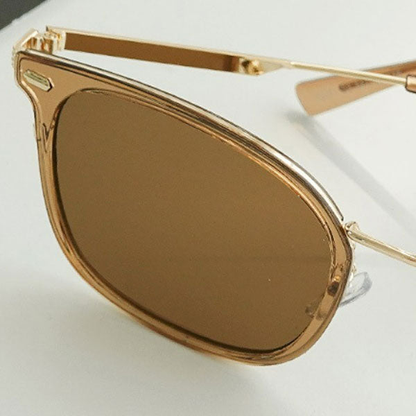 Right Now Simple Big Square Metal Point Sunglasses for Men and Women