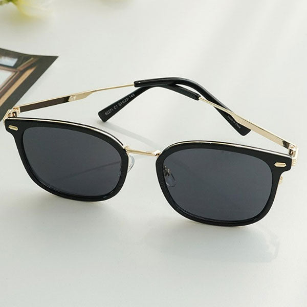 Right Now Simple Big Square Metal Point Sunglasses for Men and Women