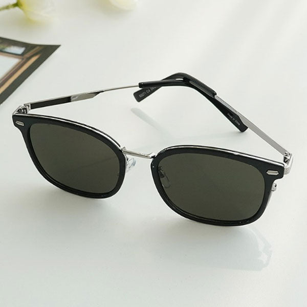 Right Now Simple Big Square Metal Point Sunglasses for Men and Women