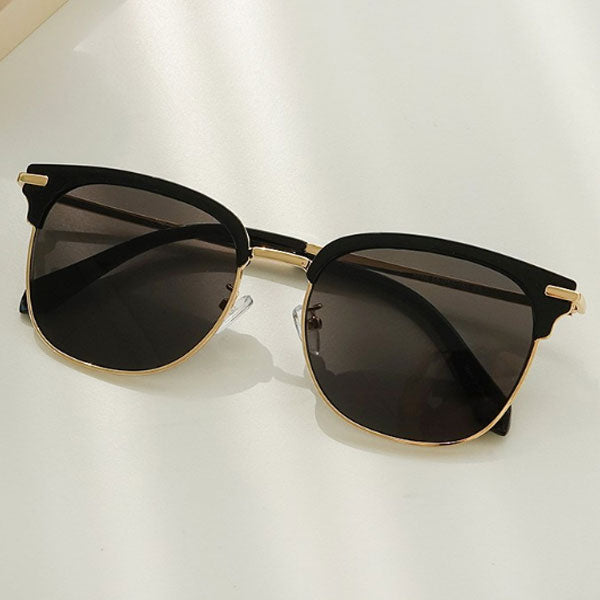 Right Now UV-blocking simple gold-rimmed sunglasses for men and women