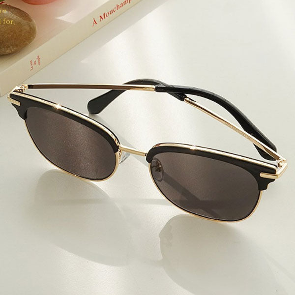 Right Now UV-blocking simple gold-rimmed sunglasses for men and women