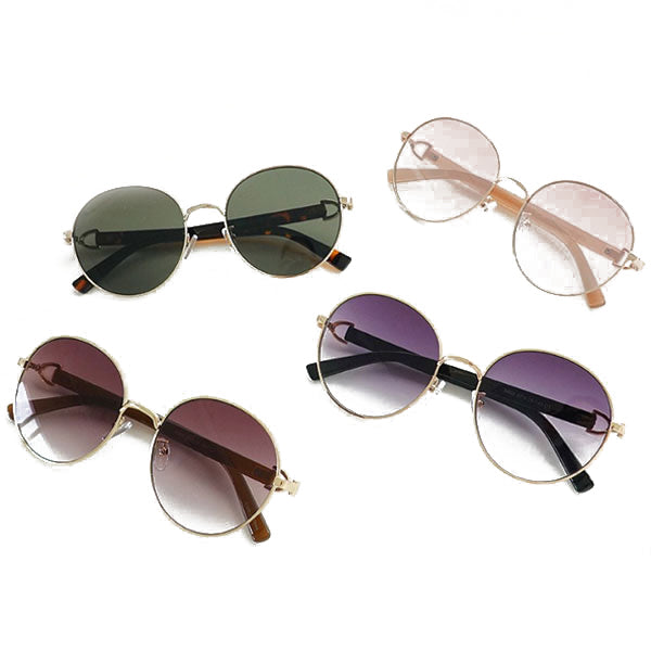 Right now simple round V-point basic sunglasses for men and women