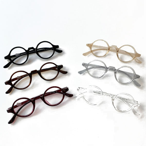 Small round Yoon Yeo-jeong Kim Koo Jung Sam-mul magnifying glass horn frame glasses without nose support