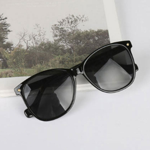 BASIC 035 Square Round Horn Frame Mirror Sunglasses