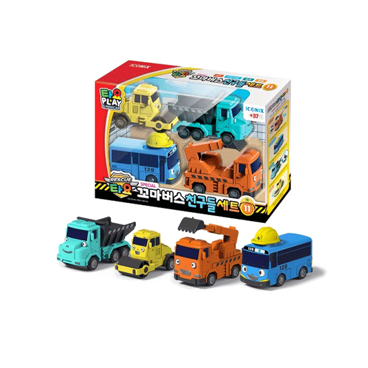 TAYO Special The Little Bus Friends Bus Set 11 - Digger, Safety Tayo, Dump, Roll