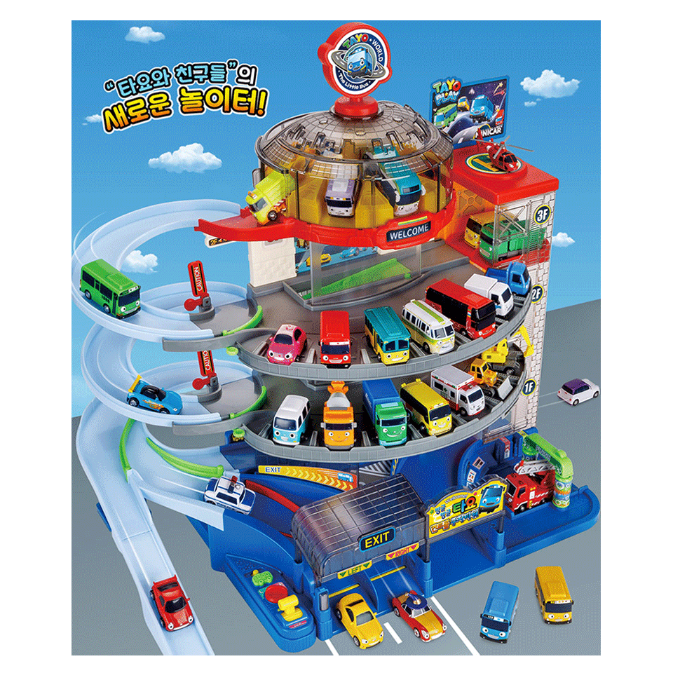 Tayo Little Bus Round and Round Auto Parking Center Play Set
