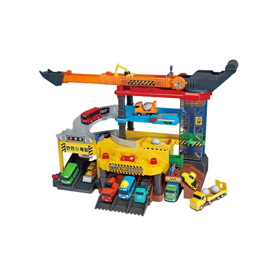Tayo The Little Bus Poclain Heavy Equipment Tower Play Set