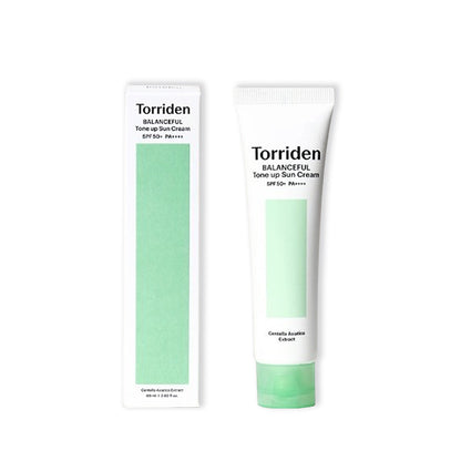 Torriden hypoallergenic inorganic self-driving green fit tone correction balancefull cica tone up sun cream 60ml