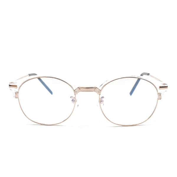 Unique design men's and women's golden frame transparent square glasses