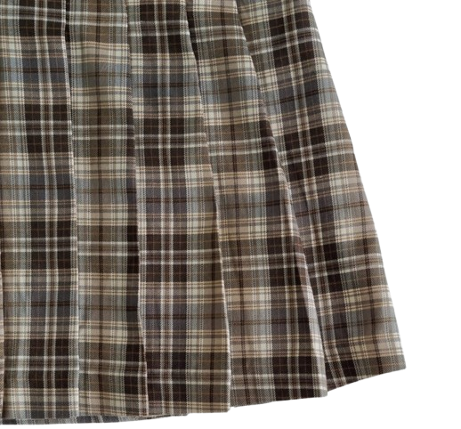 Urban A-line Check Pintuck Pleated Mini Skirt