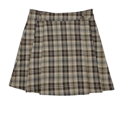 Urban A-line Check Pintuck Pleated Mini Skirt