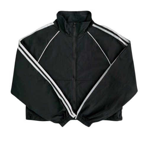 Urban Running Line Crop Crinkly Windbreaker Jacket