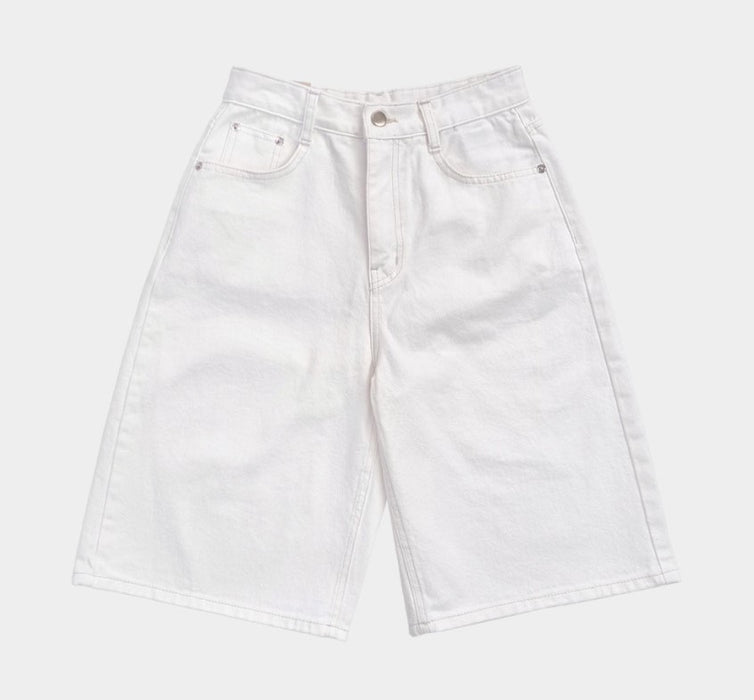 Urban Shell White Bermuda Denim Shorts