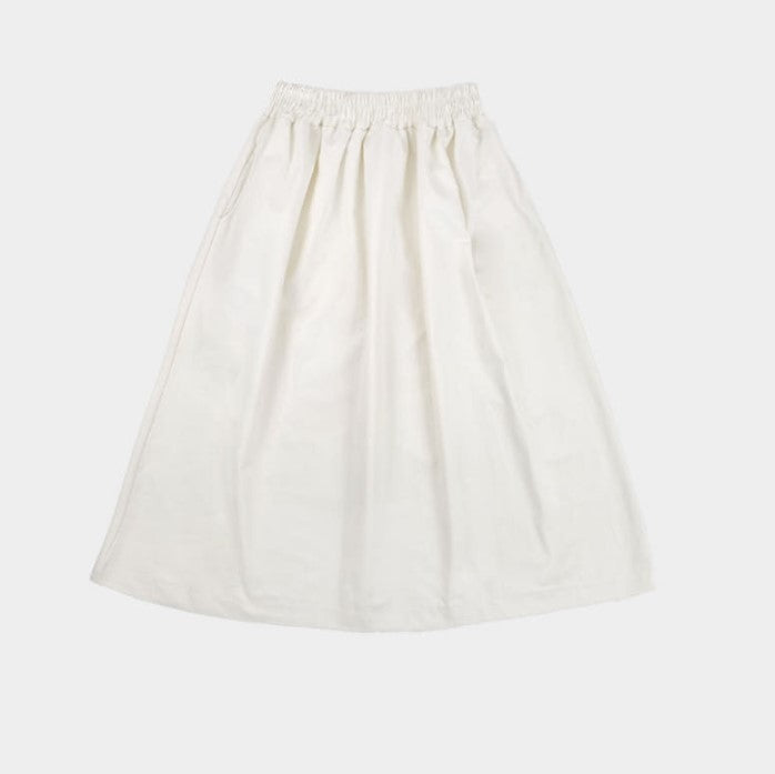 Urbane Apple Banding A-line Long Pleated Skirt