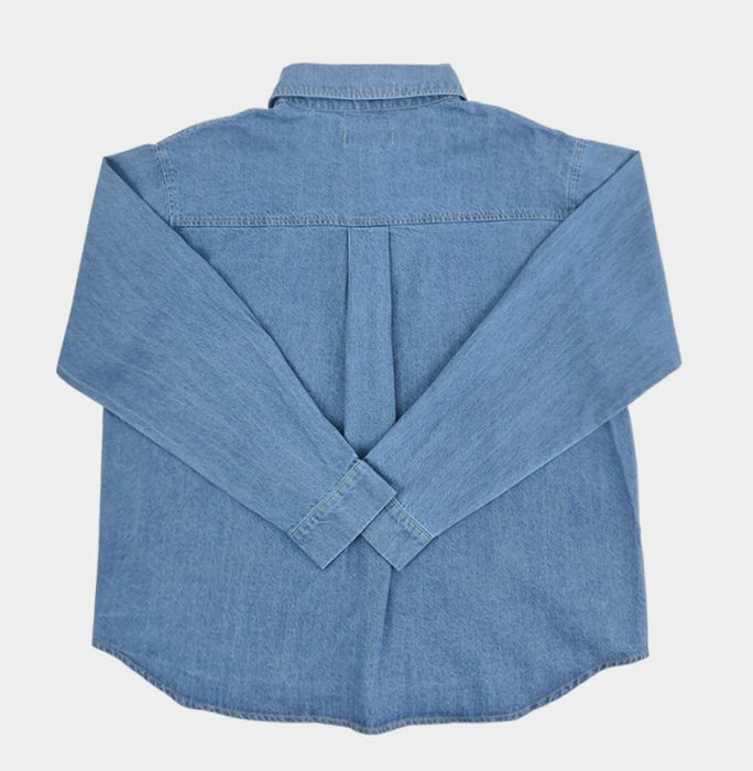 Urbane Maron Loose Fit Denim Shirt