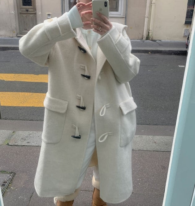 Urbane Mild Oversized Long Handmade Toggle Duffle Coat