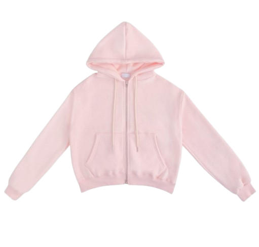 Urbane Warming Loose-fit Two-way Fleece Crop Hoodie Zip-up