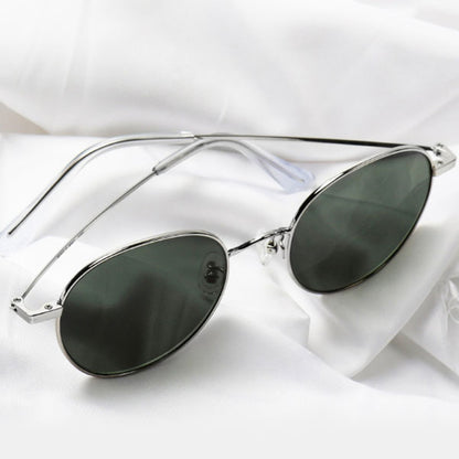 Vintage-Sonnenbrille für Herren und Damen mit UV-Schutz und übergroßer Metalltönung