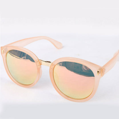 Vivid round mirror sunglasses