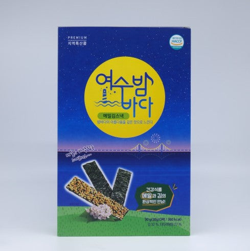 Yeosu Night Sea Seaweed Snack 3 Packs 90g