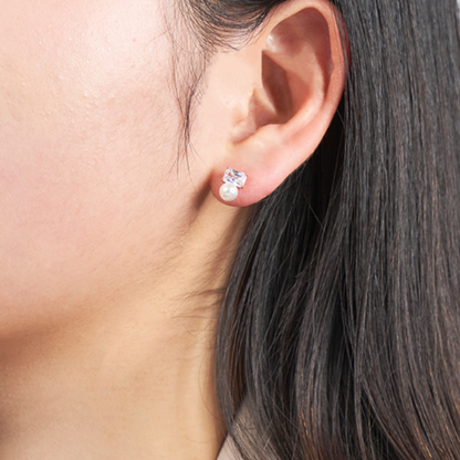 OST Square Connect Pearl Earrings