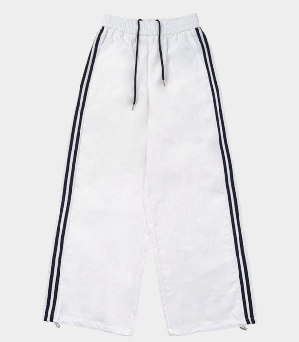 Urbane London Wide Crinkle Nylon Track Pants