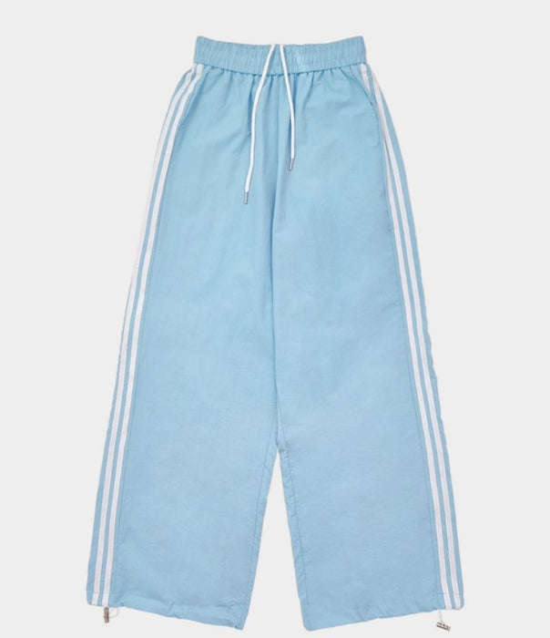 Urbane London Wide Crinkle Nylon Track Pants