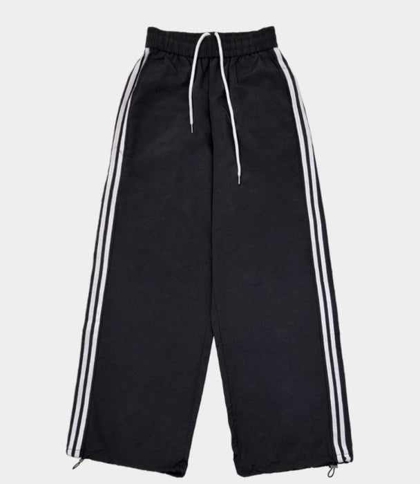 Urbane London Wide Crinkle Nylon Track Pants